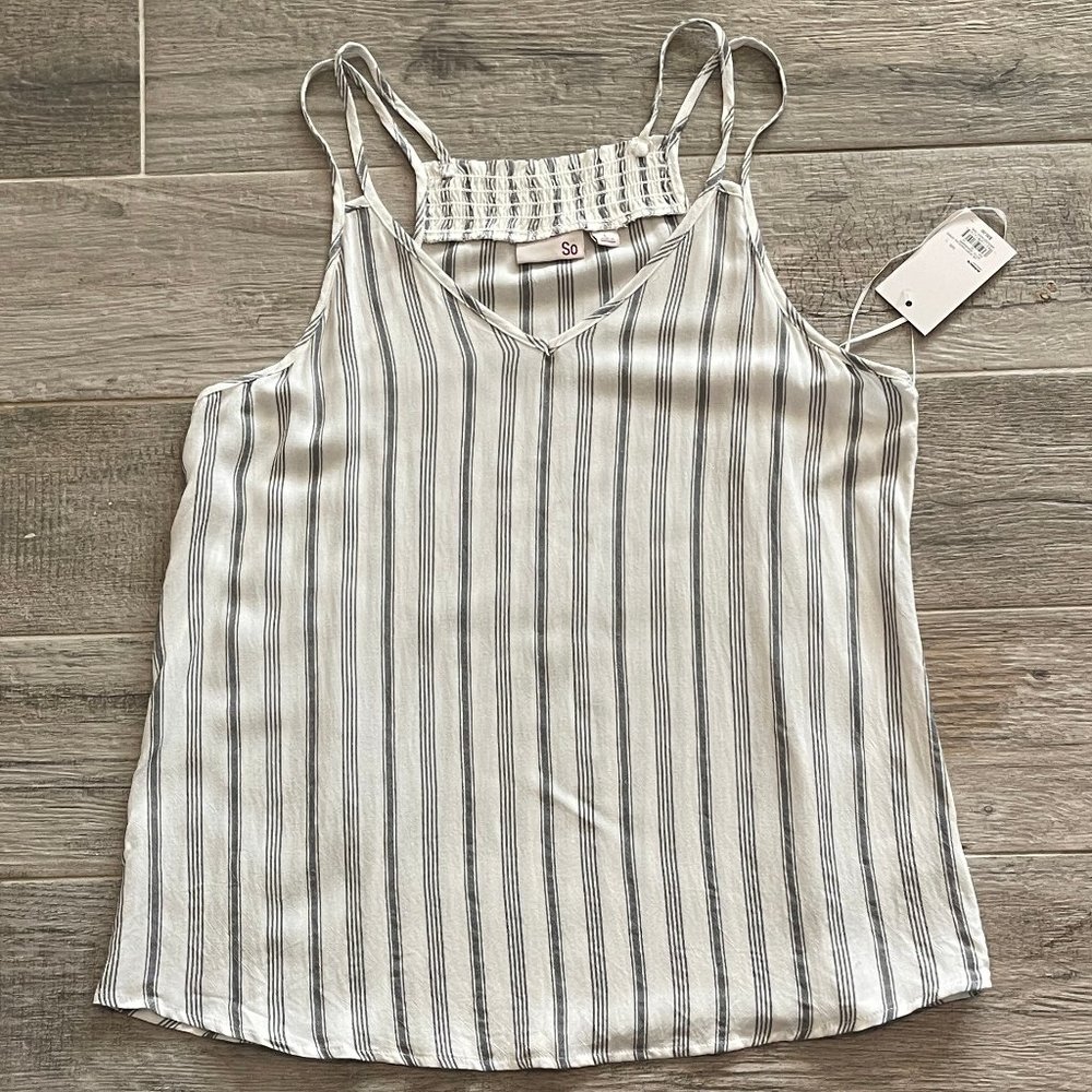 So smocked back tank